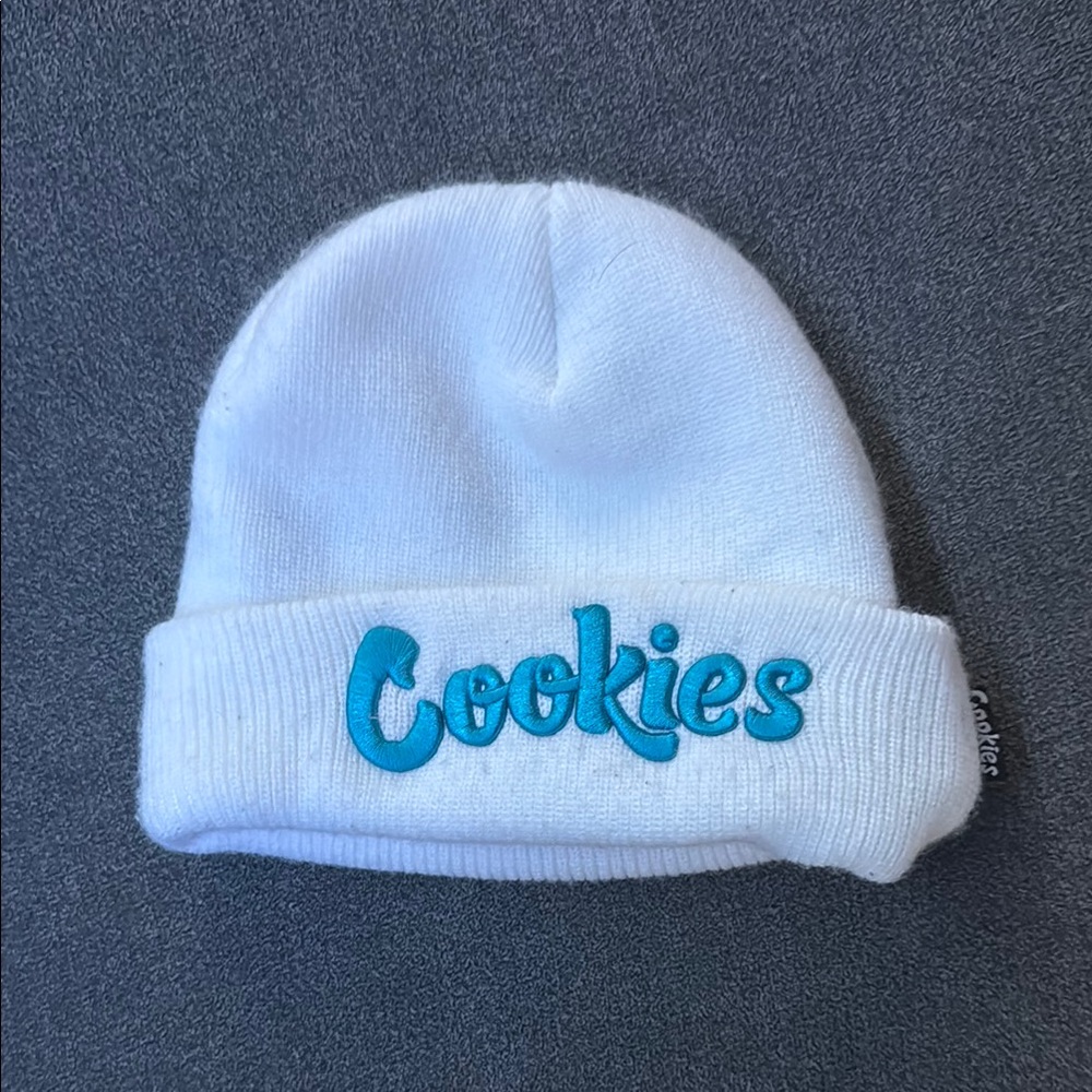 White and Blue Cookies Beanie